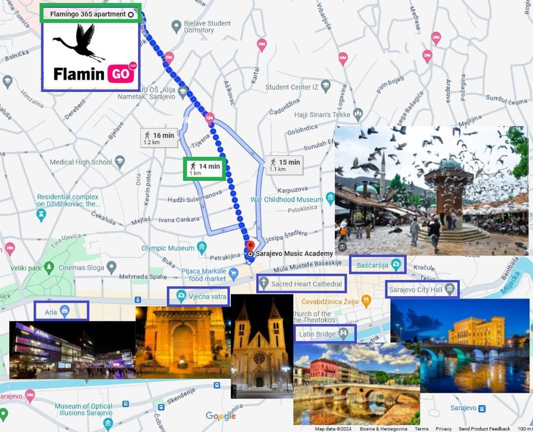 Flamingo 365 - Near City Center With Free Parking Sarajevo Exterior photo